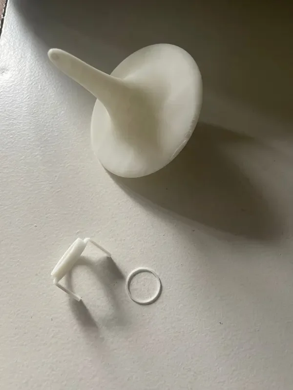 Witte 3D-geprinte lenshouder